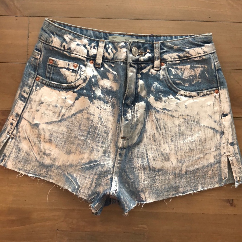 Top shop moto MOM high rise jean shorts